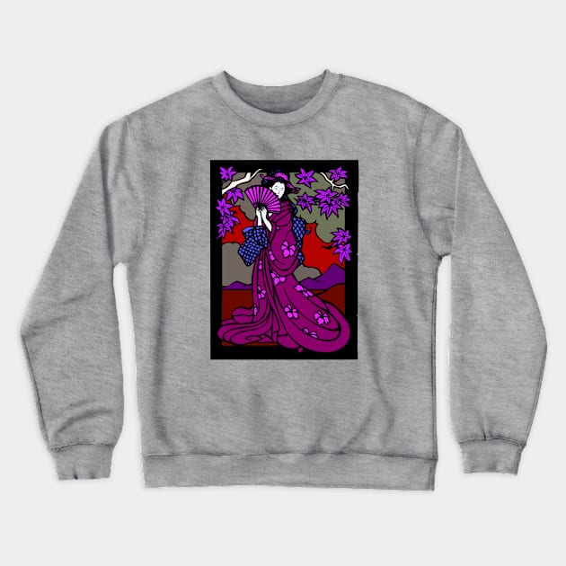 Geisha No. 2 (Color) Crewneck Sweatshirt by LefTEE Designs